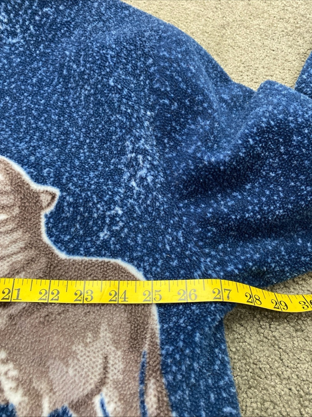 Y2K Wolf Moon Fleece Cozy Gorpcore Animal Forest Allover Native Zipper Jacket 2X - Picture 7 of 8